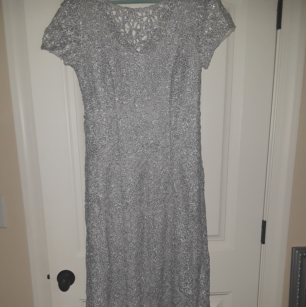 Sliver long formal gown